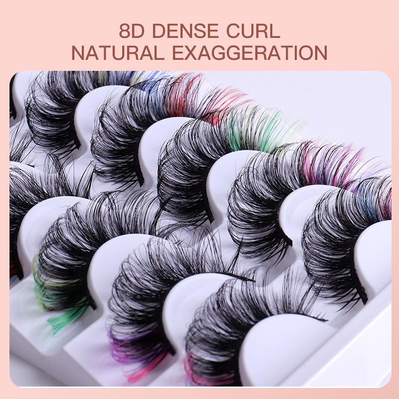7 Pairs Colorful False Eyelash - Eyelash Extension Volume review and price