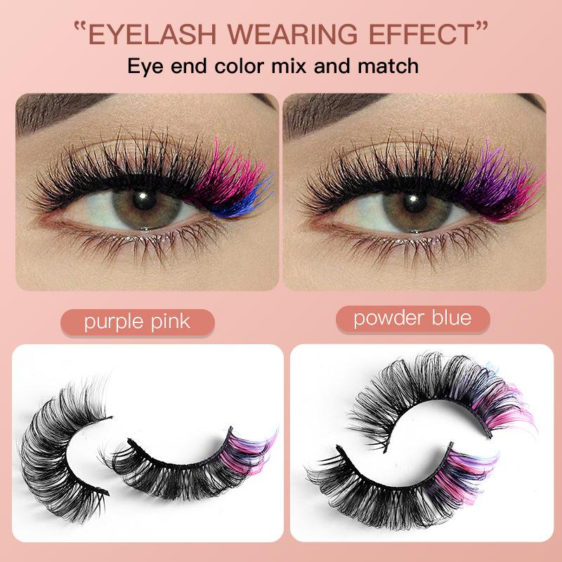 7 Pairs Colorful False Eyelash - Eyelash Extension Volume review and price
