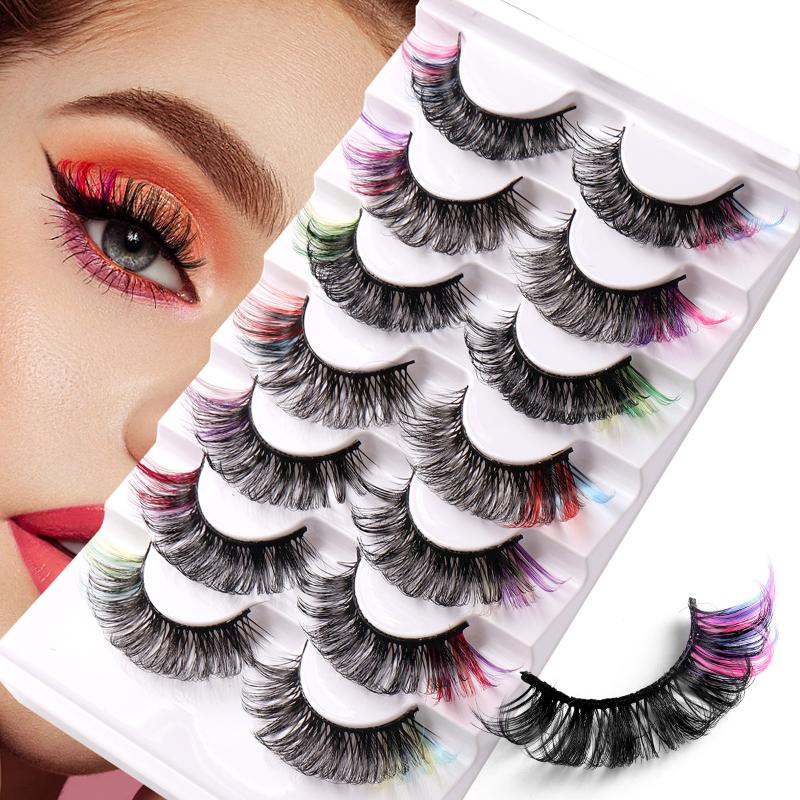 7 Pairs Colorful False Eyelash - Eyelash Extension Volume review and price